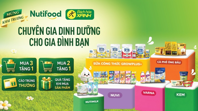 Mẹo săn quà gia dụng khi mua sữa Nutifood tại Bách hóa XANH