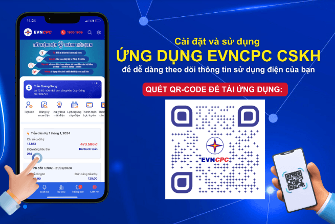Khách hàng có thể theo dõi sản lượng điện hằng ngày bằng EVN CSKH