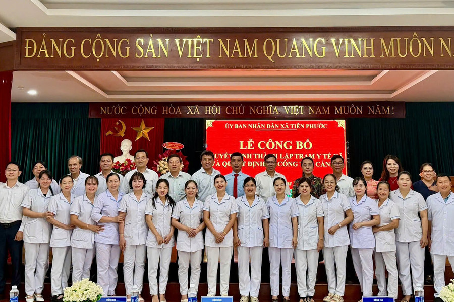 Công bố quyết định thành lập Trạm Y tế xã Tiên Phước