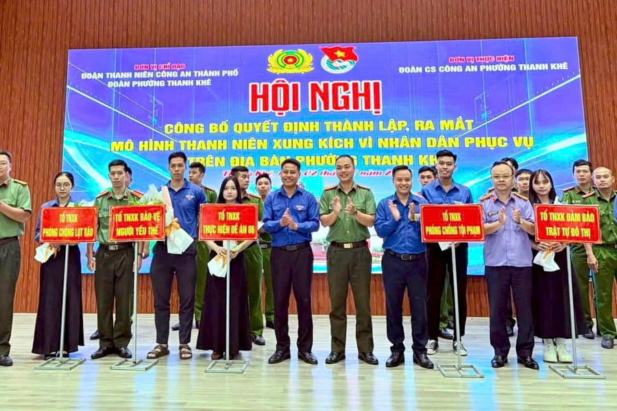 Thanh Khê ra mắt mô hình “Đội thanh niên xung kích vì nhân dân phục vụ”