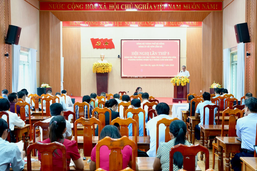 Đảng bộ xã Sơn Cẩm Hà quyết tâm hoàn thành nhiệm vụ 6 tháng cuối năm 2026