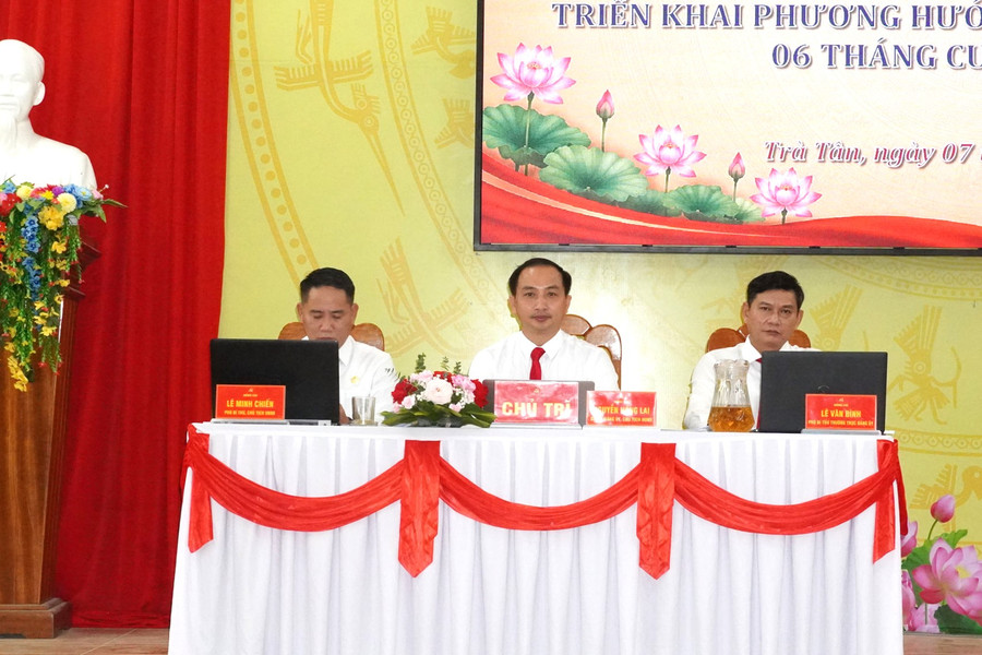 Đảng ủy xã Trà Tân lãnh đạo thực hiện đảm bảo các nhiệm vụ trọng tâm
