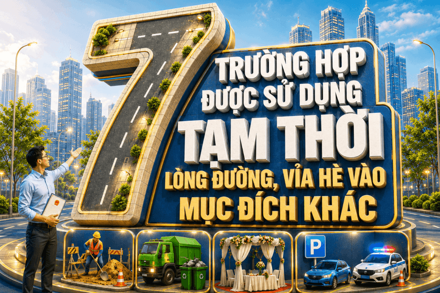 7 trường hợp được sử dụng tạm thời lòng đường, vỉa hè vào mục đích khác