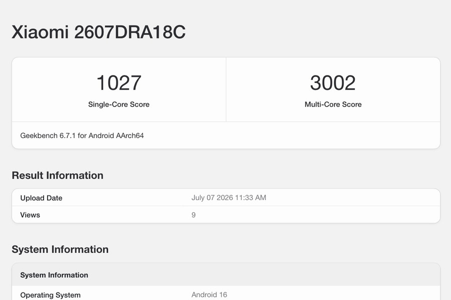 Lộ diện sức mạnh Xiaomi Redmi Note 17: Chip Snapdragon mới và màn hình 1.5K