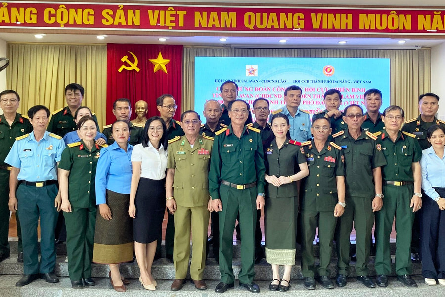 Tăng cường hợp tác giữa Hội Cựu chiến binh 2 địa phương Đà Nẵng - Salavan (Lào)