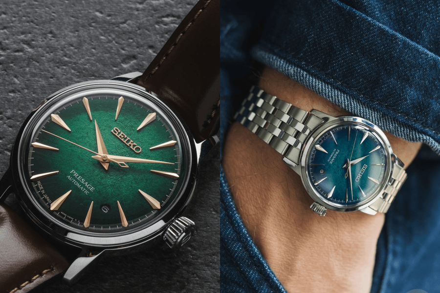 Cận cảnh bộ ba Seiko Presage Cocktail Time mới: Mặt số vân giấy Washi và bộ máy 4R35B