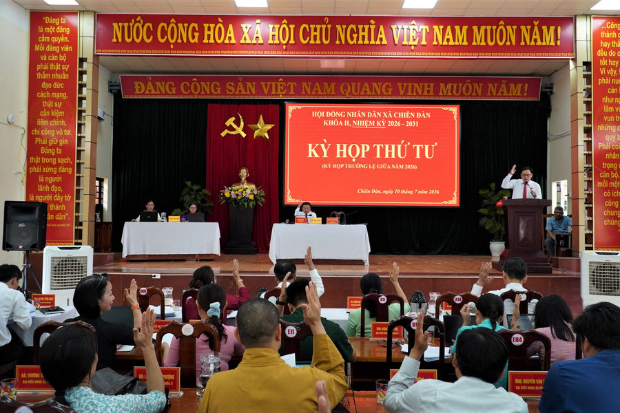 Xã Chiên Đàn thu ngân sách địa phương 6 tháng đầu năm 2026 đạt hơn 179 tỷ đồng