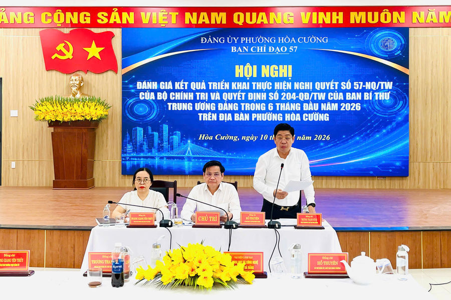 Tiến độ giải quyết hồ sơ đúng hạn tại phường Hòa Cường đạt tỷ lệ 99,45%