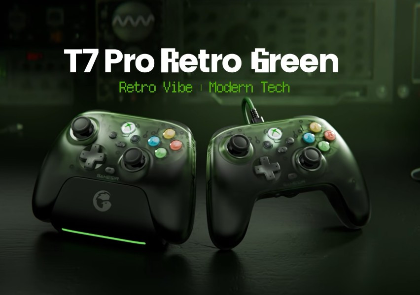 GameSir T7 Pro Retro Green: Tay cầm Xbox phong cách hoài cổ sở hữu công nghệ cần điều khiển TMR