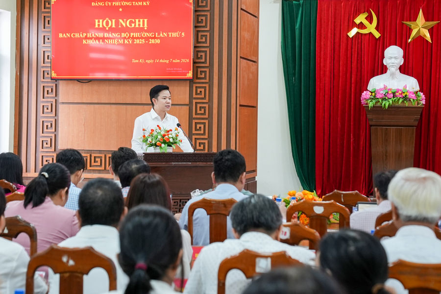 Phường Tam Kỳ phát triển 47 đảng viên mới trong 6 tháng đầu năm 2026
