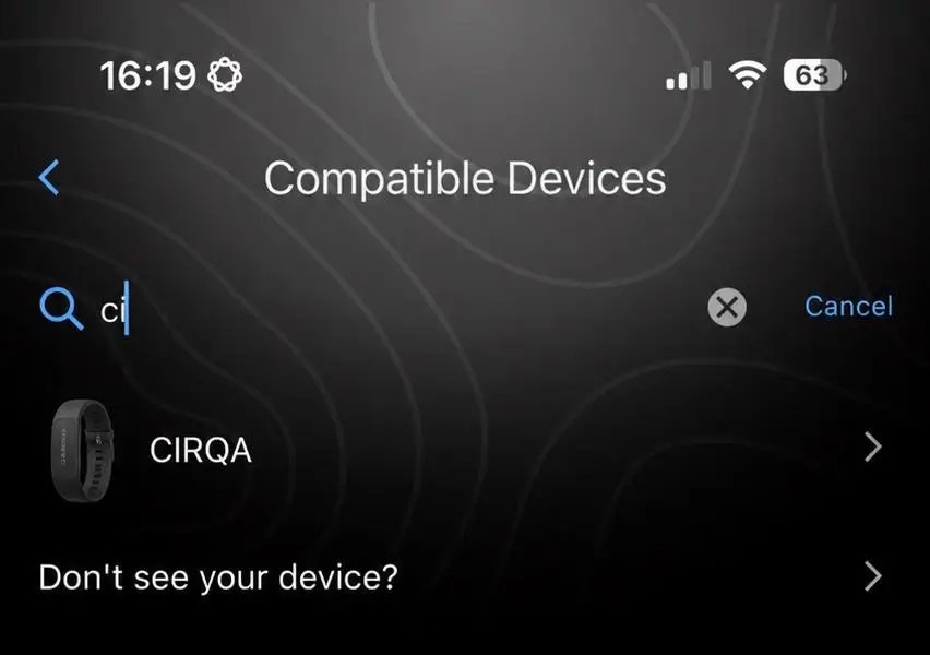 Garmin CIRQA lộ diện: Đối thủ không màn hình của Whoop xuất hiện trên ứng dụng Garmin Connect