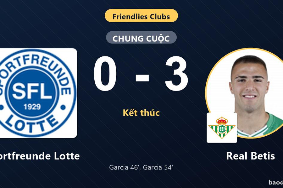 Real Betis thắng đậm, Sportfreunde Lotte bất lực trong trận giao hữu