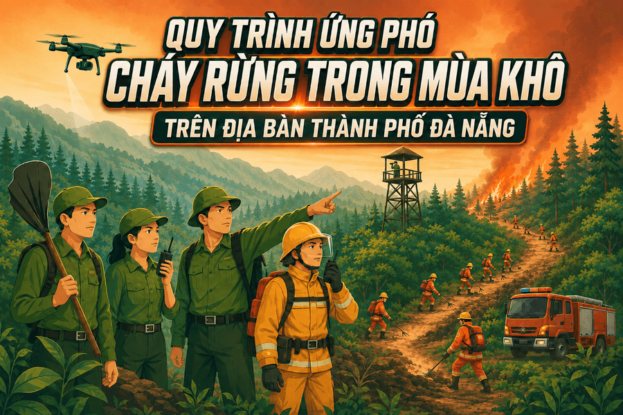 Quy trình ứng phó cháy rừng trong mùa khô trên địa bàn thành phố Đà Nẵng