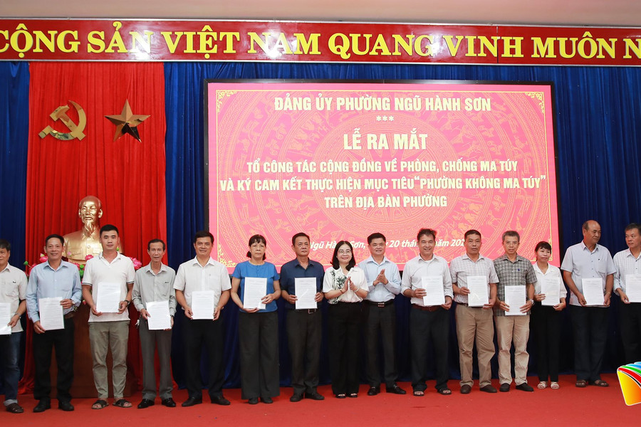 Phường Ngũ Hành Sơn ra mắt 54 Tổ công tác cộng đồng về phòng, chống ma túy
