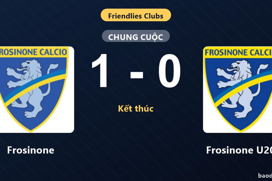Frosinone thắng tối thiểu Frosinone U20 ở trận giao hữu CLB