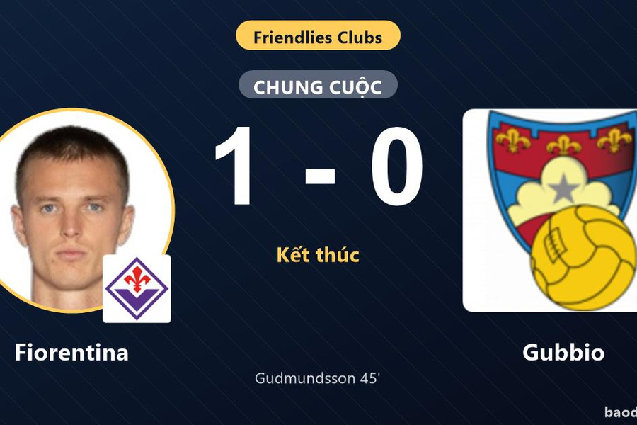 Fiorentina thắng tối thiểu Gubbio trong trận giao hữu CLB