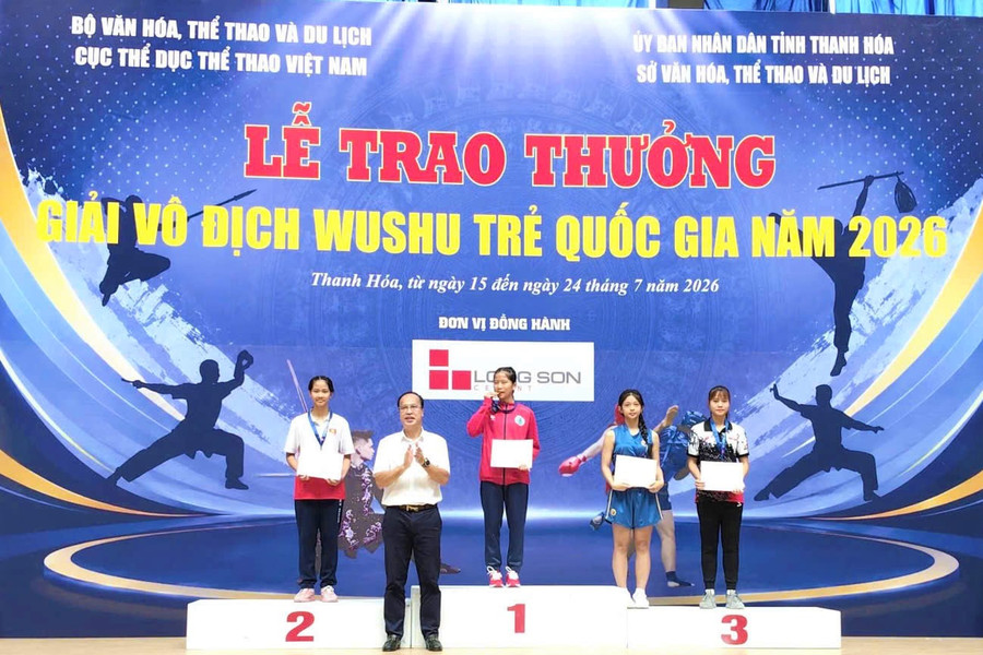 Đà Nẵng giành 11 huy chương tại Giải vô địch Wushu trẻ quốc gia