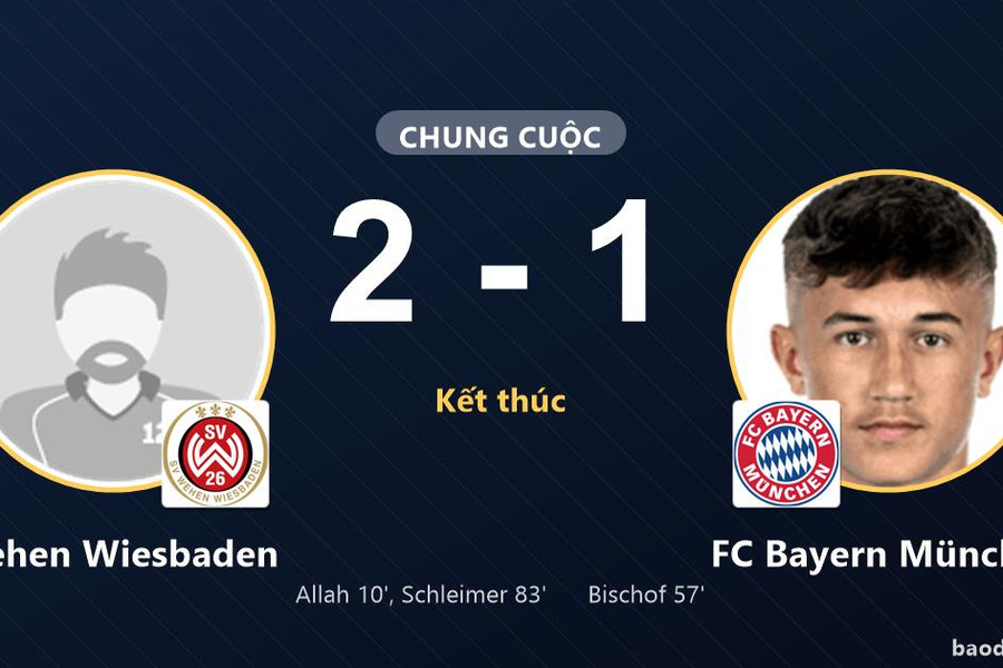 Wehen Wiesbaden hạ FC Bayern München trong trận giao hữu đáng nhớ