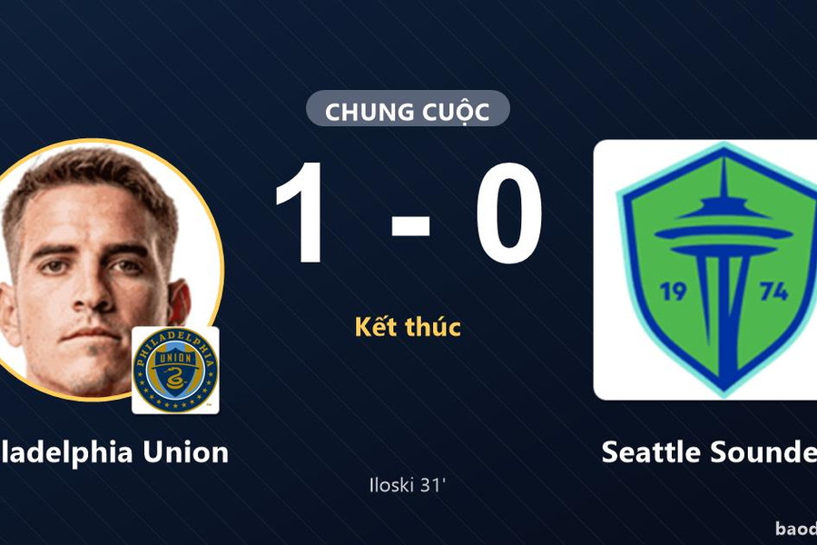 Philadelphia Union thắng Seattle Sounders, vẫn đứng thứ 14 khi bảng chưa chốt