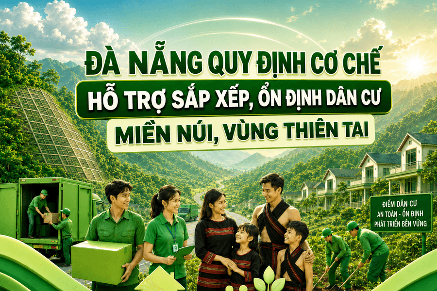 Đà Nẵng quy định cơ chế hỗ trợ sắp xếp, ổn định dân cư miền núi, vùng thiên tai