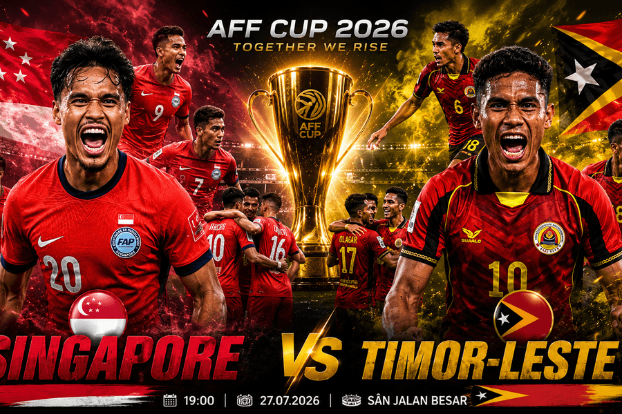 Singapore vs Timor Leste tại AFF Cup 2026: Sức mạnh vượt trội của đội bóng đảo quốc