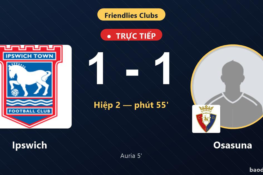 Trực tiếp Ipswich vs Osasuna: Ipswich gỡ hòa 1-1