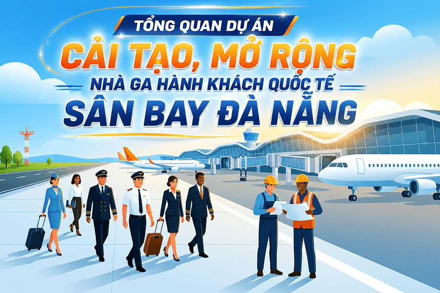 Tổng quan dự án cải tạo, mở rộng nhà ga hành khách quốc tế sân bay Đà Nẵng