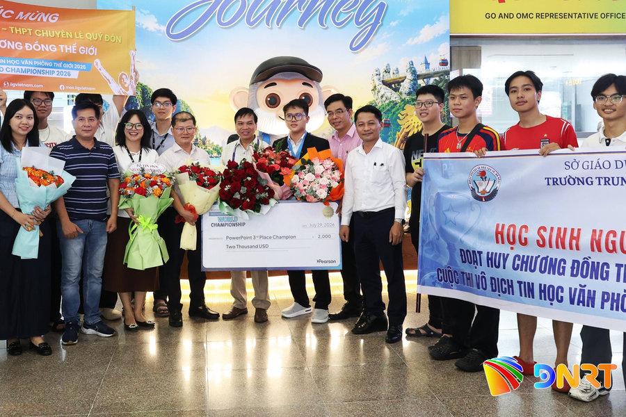 Đà Nẵng đón học sinh đoạt Huy chương Đồng cuộc thi Tin học văn phòng thế giới