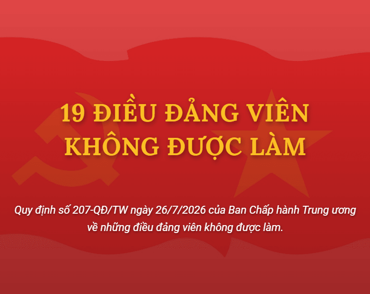 19 điều đảng viên không được làm