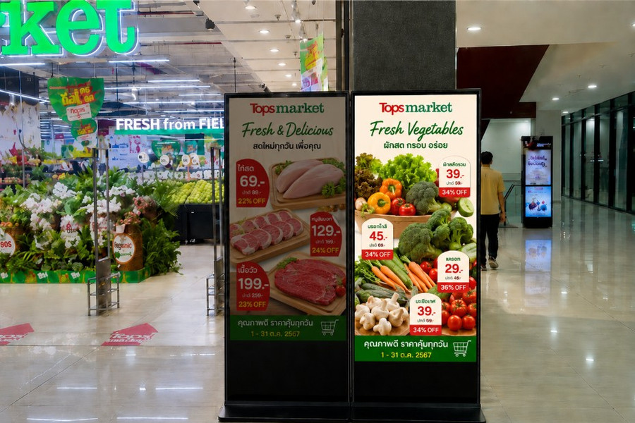 Trung tâm thương mại ứng dụng màn hình LCD để điều hướng khách hàng thông minh
