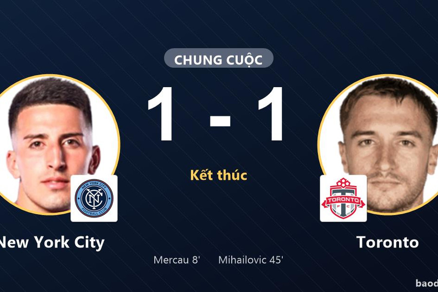 Hòa Toronto, New York City đứng thứ năm; cả hai chưa chốt suất đi tiếp