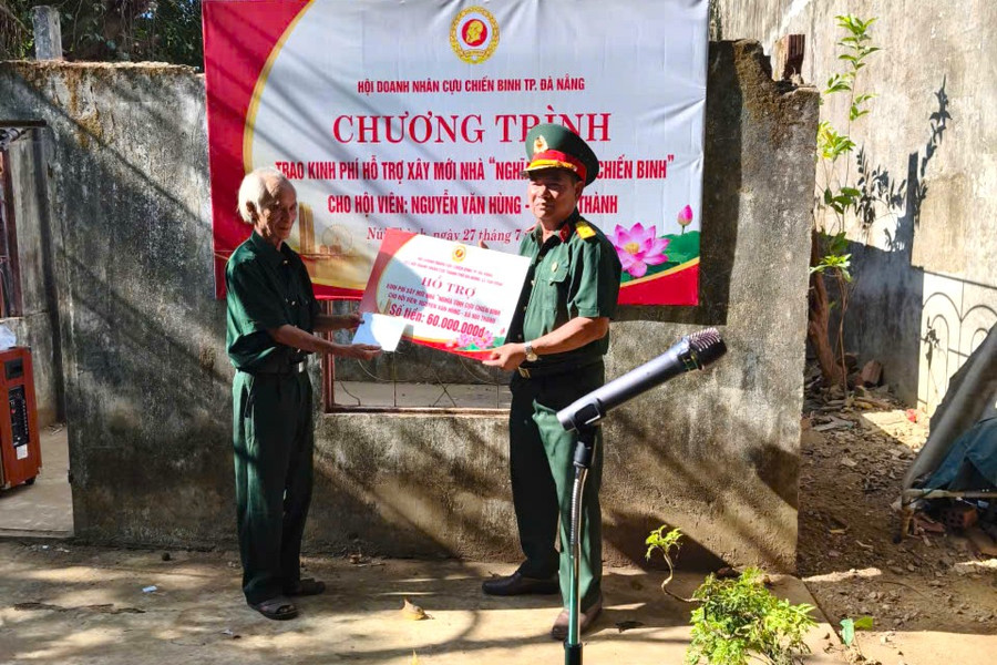 Hội Doanh nhân Cựu chiến binh thành phố hỗ trợ 360 triệu đồng xây 6 nhà ở cho hội viên