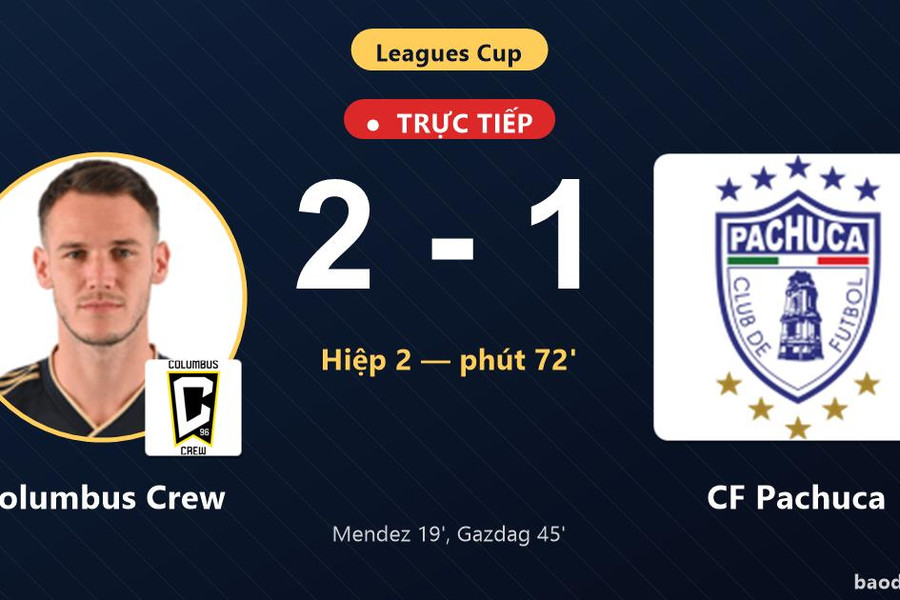 Trực tiếp Columbus Crew vs CF Pachuca: CF Pachuca mất người