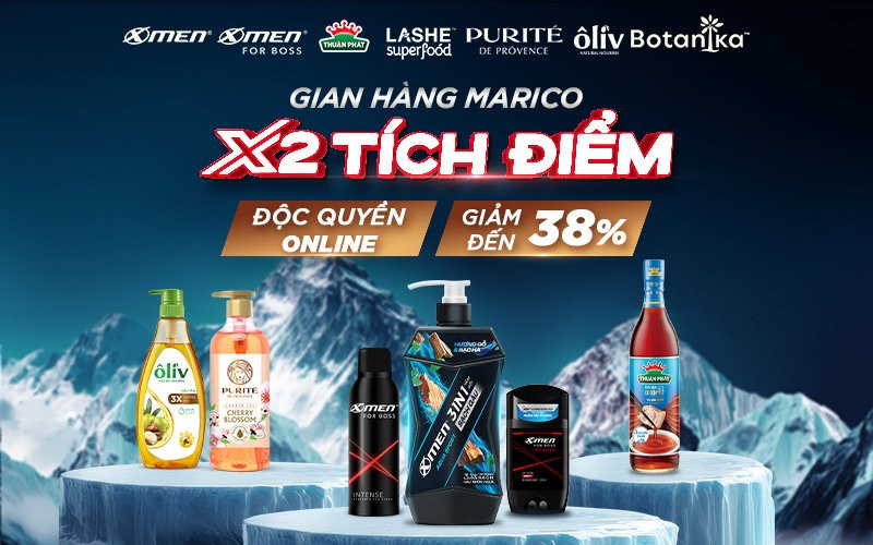 Cách săn ưu đãi mua hóa mỹ phẩm và gia vị giảm đến 38% tại Gian hàng Marico Bách hóa XANH