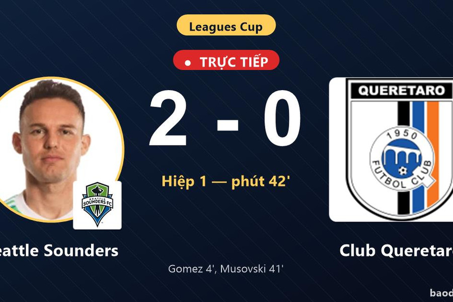 Trực tiếp Seattle Sounders vs Club Queretaro: Seattle Sounders nhân đôi cách biệt
