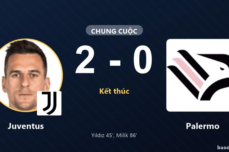 Quật ngã Palermo 2-0, Juventus khẳng định sức mạnh trên sân Optus Stadium