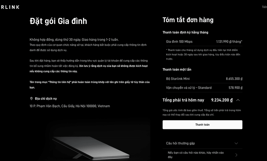 Starlink chính thức phủ sóng Việt Nam: Chi tiết giá cước, phần cứng và hạ tầng kỹ thuật