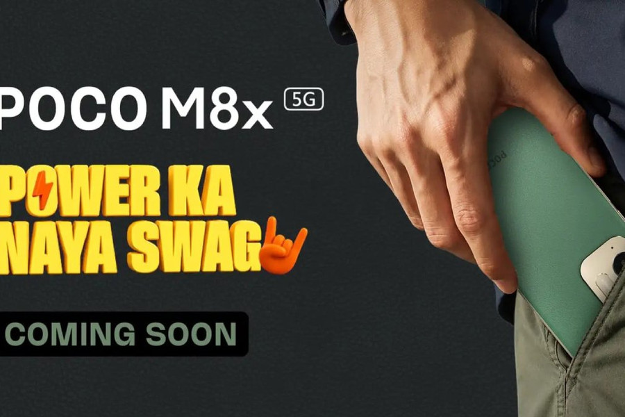 POCO M8x 5G lộ diện thiết kế tối giản ấn tượng với viền vàng và cụm camera gọn gàng hơn