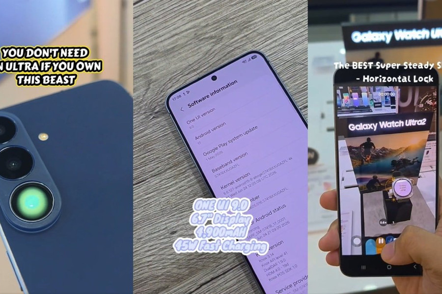Galaxy S26 FE lộ video thực tế với thiết kế camera Ambient Island và chip Exynos 2500 3nm