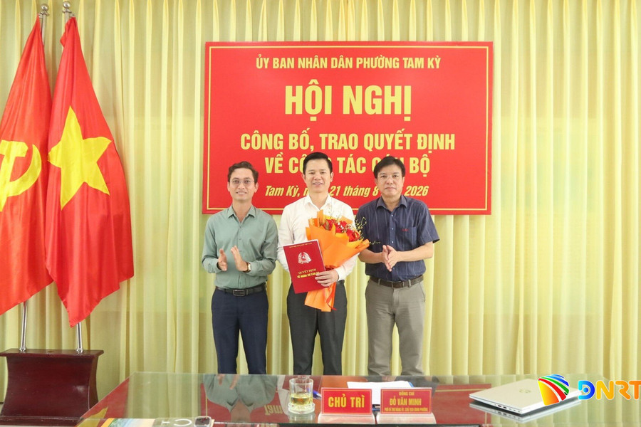 Bí thư Đảng ủy phường Tam Kỳ được bổ nhiệm Chính trị viên Ban Chỉ huy Quân sự phường