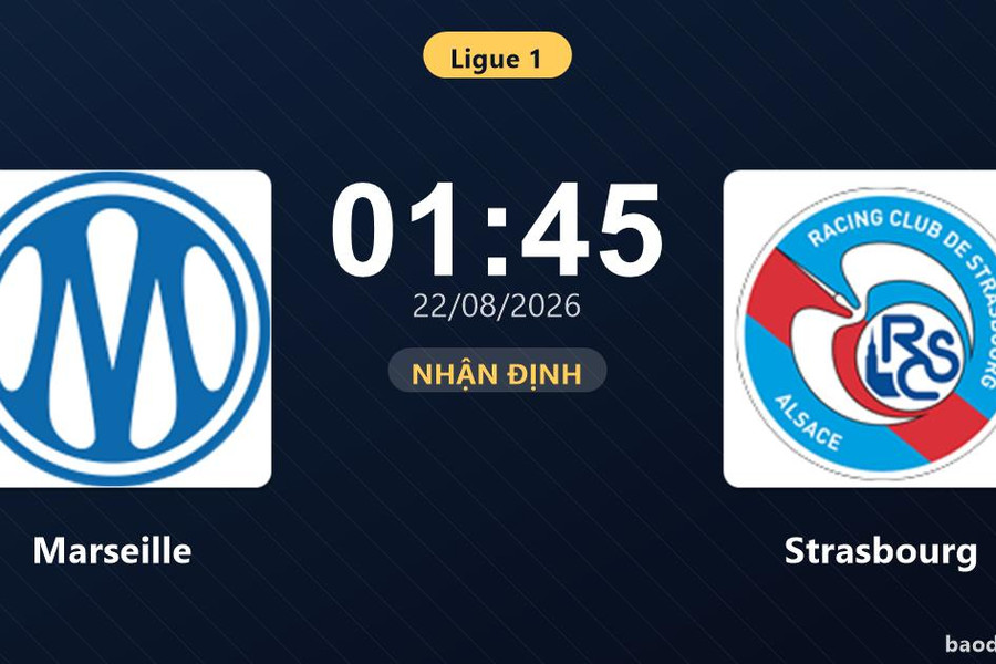 Trực tiếp Marseille vs Strasbourg: Strasbourg lấn lướt quyền kiểm soát bóng, chưa có bàn thắng