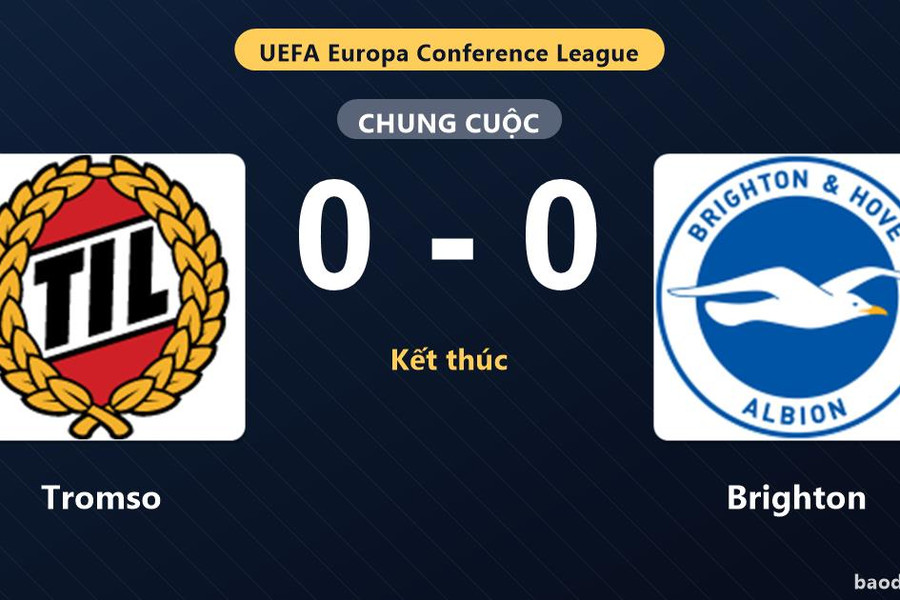 Tromso và Brighton bất phân thắng bại ở vòng play-off