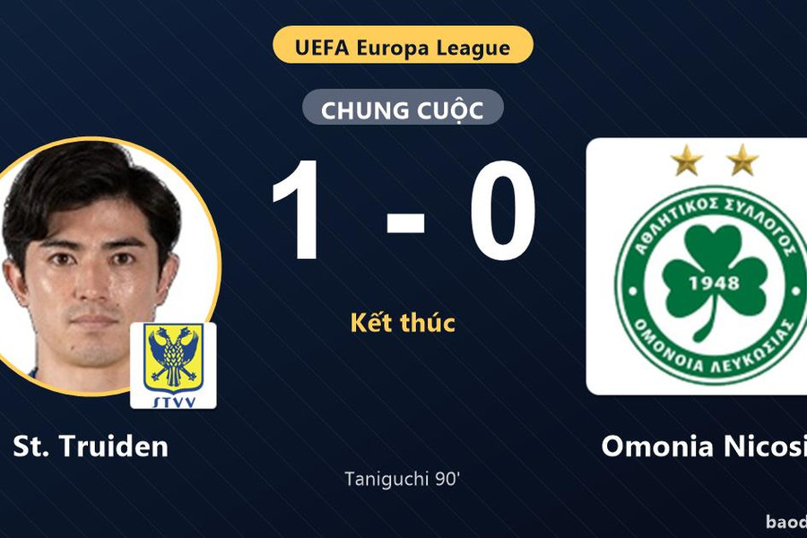 Hạ Omonia Nicosia 1-0, St. Truiden giành vé đi tiếp, tiễn đối thủ rời Europa League