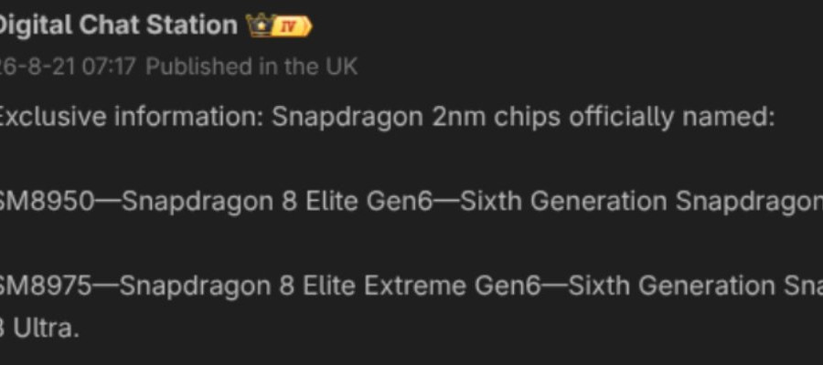 Chi tiết Snapdragon 8 Elite Gen 6: Chip 2nm của Qualcomm đạt xung nhịp kỷ lục gần 5GHz