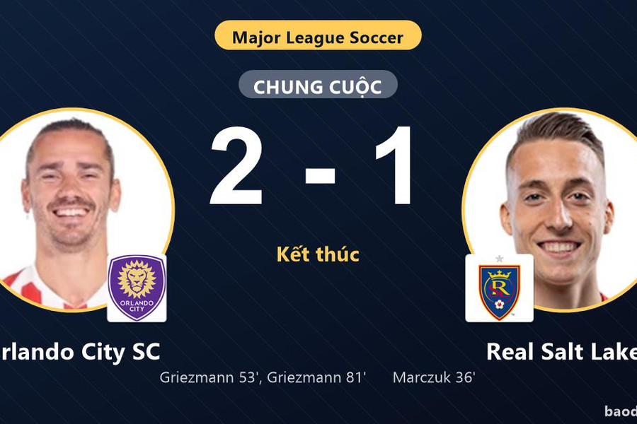Orlando City SC 2-1 Real Salt Lake: Orlando City SC giành chiến thắng