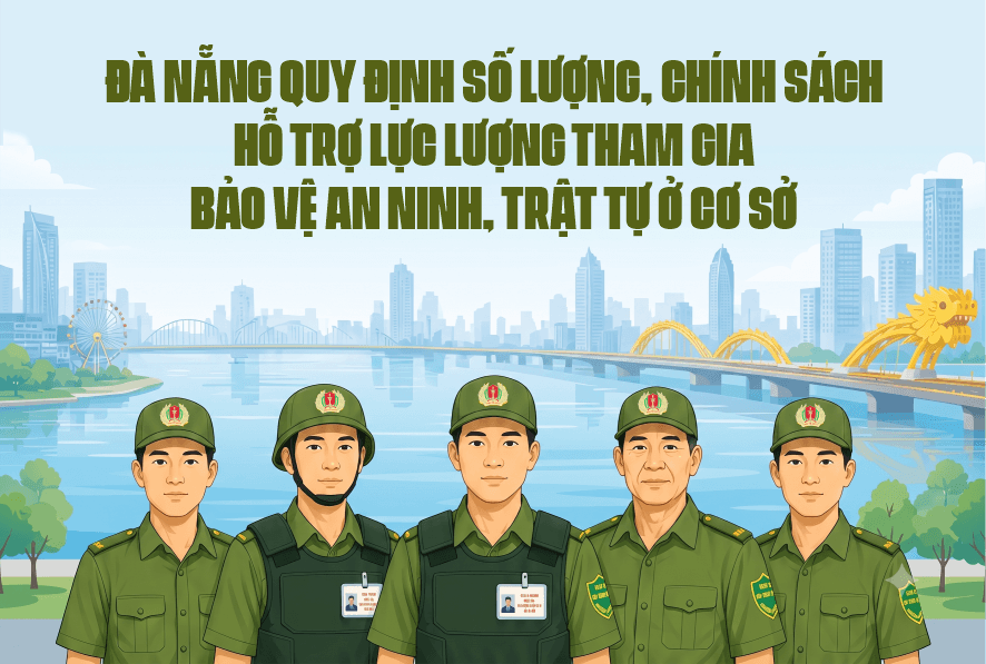[Infographic] - Đà Nẵng quy định số lượng, chính sách hỗ trợ lực lượng tham gia bảo vệ an ninh, trật tự ở cơ sở