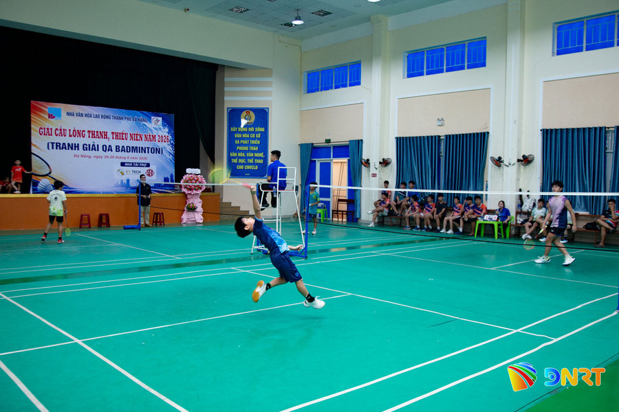 380 vận động viên tranh tài Giải cầu lông thanh - thiếu niên Nhà Văn hóa Lao động thành phố Đà Nẵng