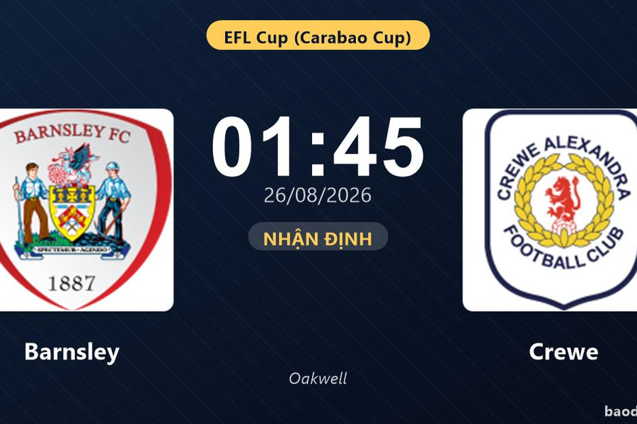 Nhận định Barnsley vs Crewe tại sân Oakwell