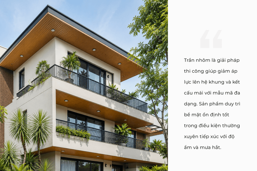 Trần nhôm phẳng và lam sóng: lưu ý về chi phí và thi công