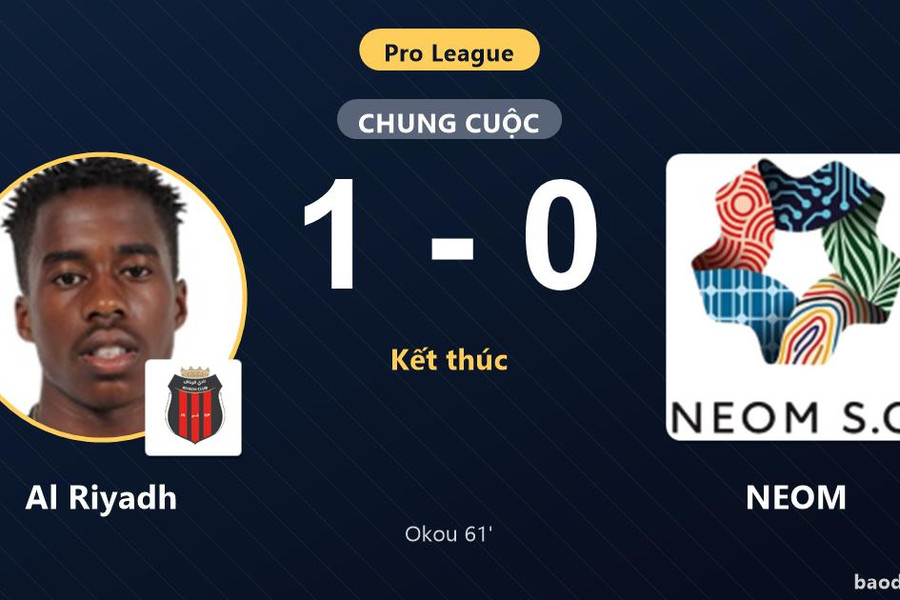 Hạ NEOM 1-0, Al Riyadh giải tỏa áp lực dù vẫn chìm ở đáy bảng Pro League